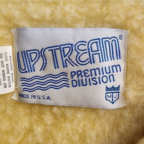 Vintage Upstream Sherpa Vest Large Hunting Fishing Suede Look - Picture 2 of 10